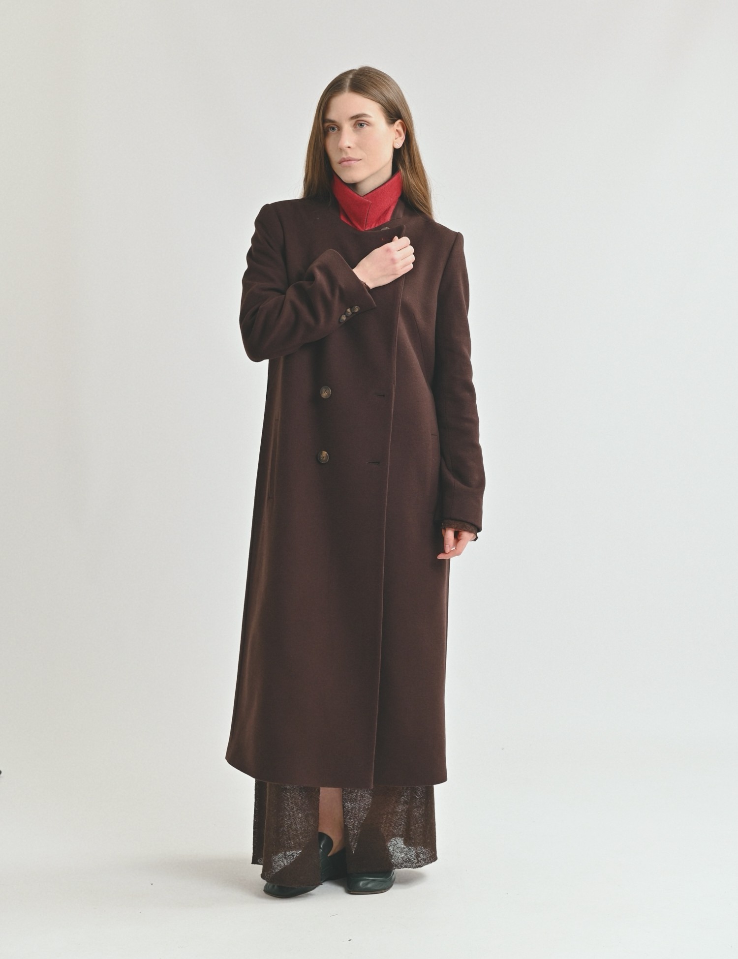 Картинка Пальто темно-коричневе